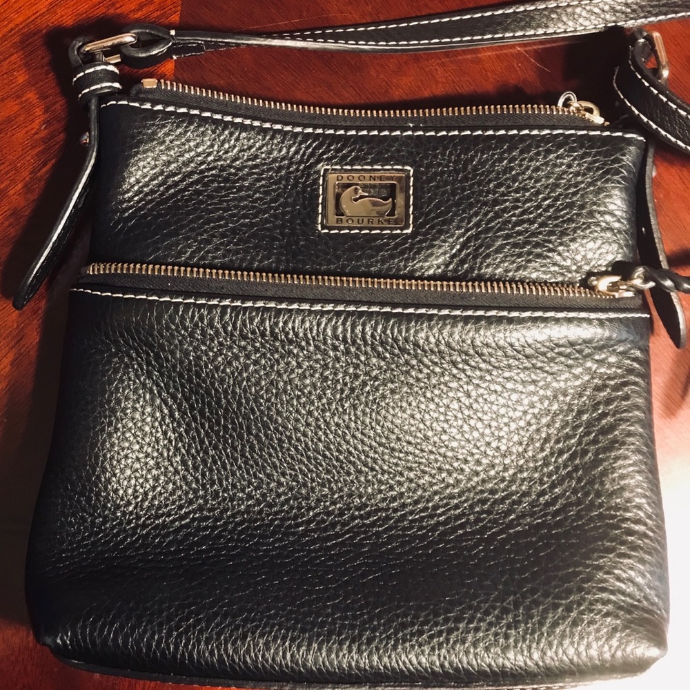 Dooney & Bourke Black Pebble Leather CrossBody Bag